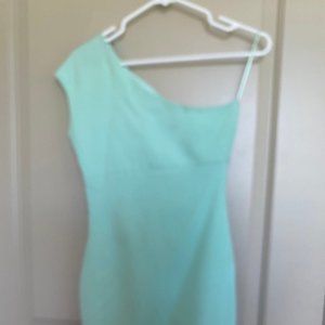 Zara Teal One Shoulder Party Dress